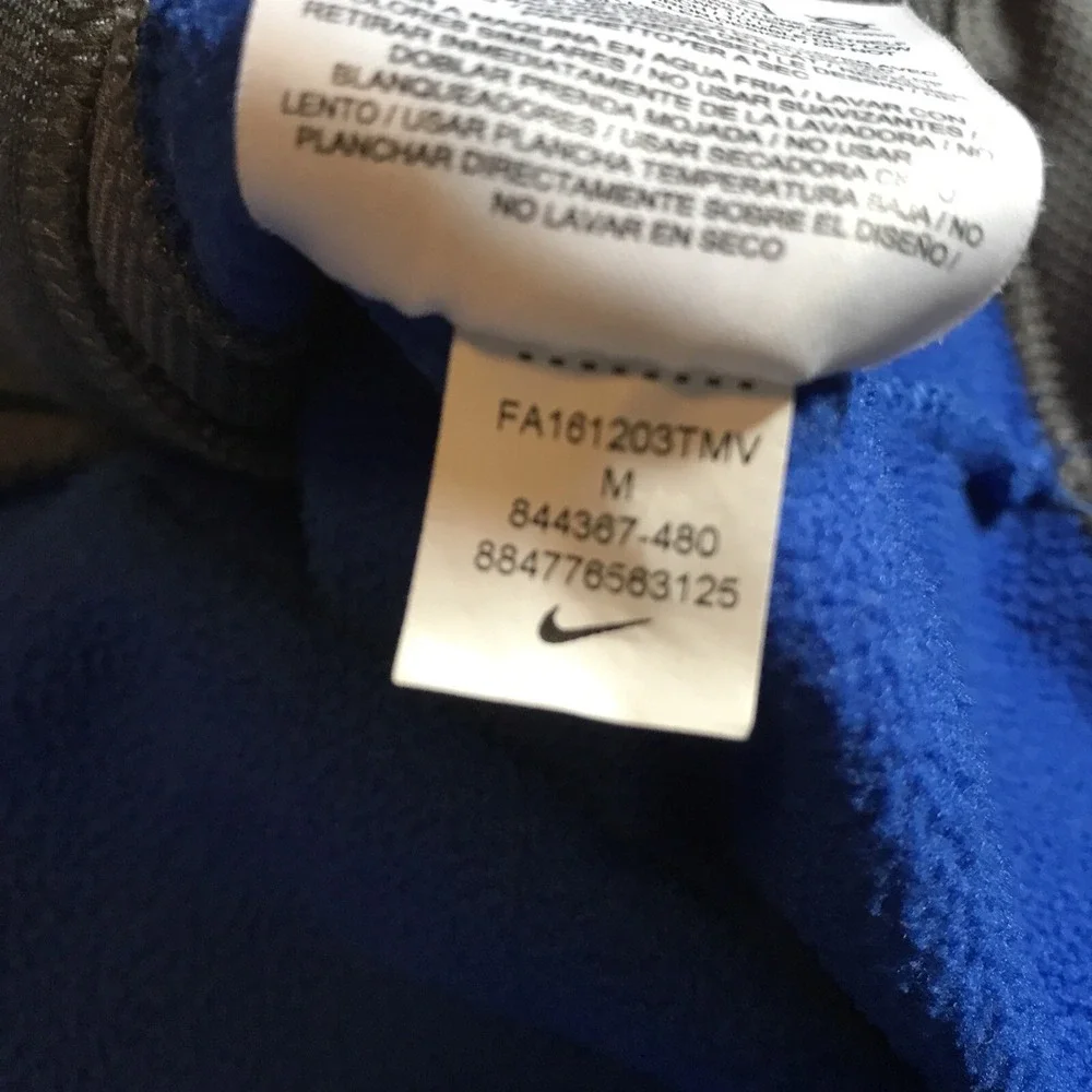 Nike Golf Standard ThermaFit QuarterZip Pullover Fleece Blue Medium‎ EUC